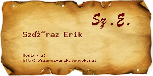 Száraz Erik névjegykártya